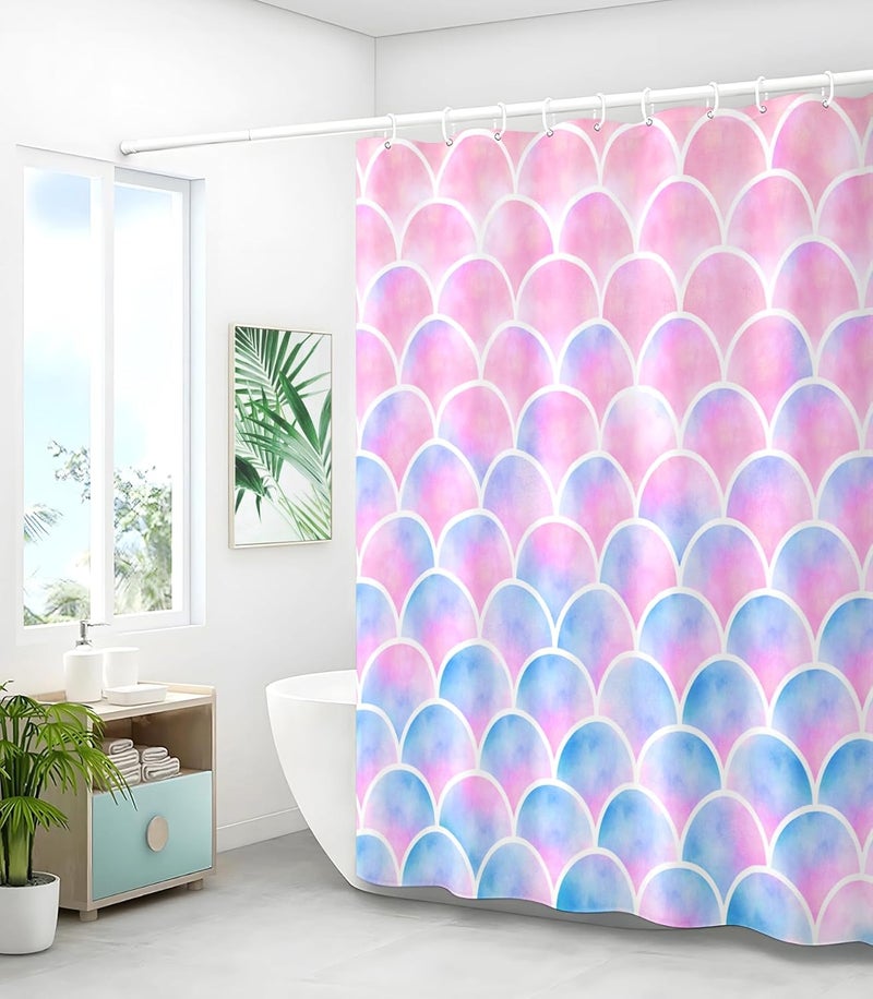 Stanoha Shower Curtain for Bathroom Stall Boho Modern Cute Aesthetic Decorative Girly Waterproof Unique Scales Girls Chic Print Design Teen Pretty Women Cortinas de Baño Bathtub 72 x72 Inch - Image 4